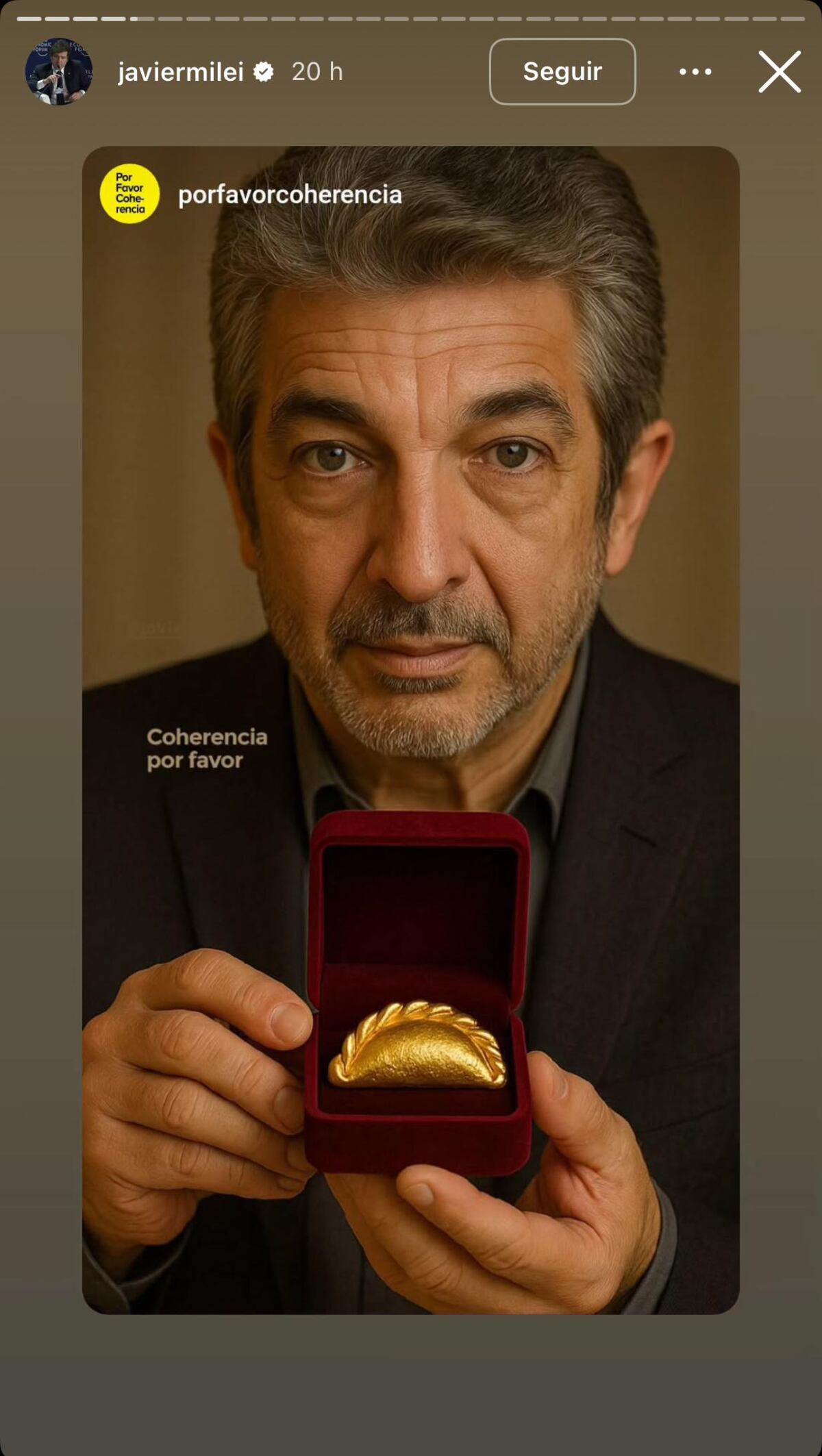 Los posteos de Javier Milei burlándose de Ricardo Darín.