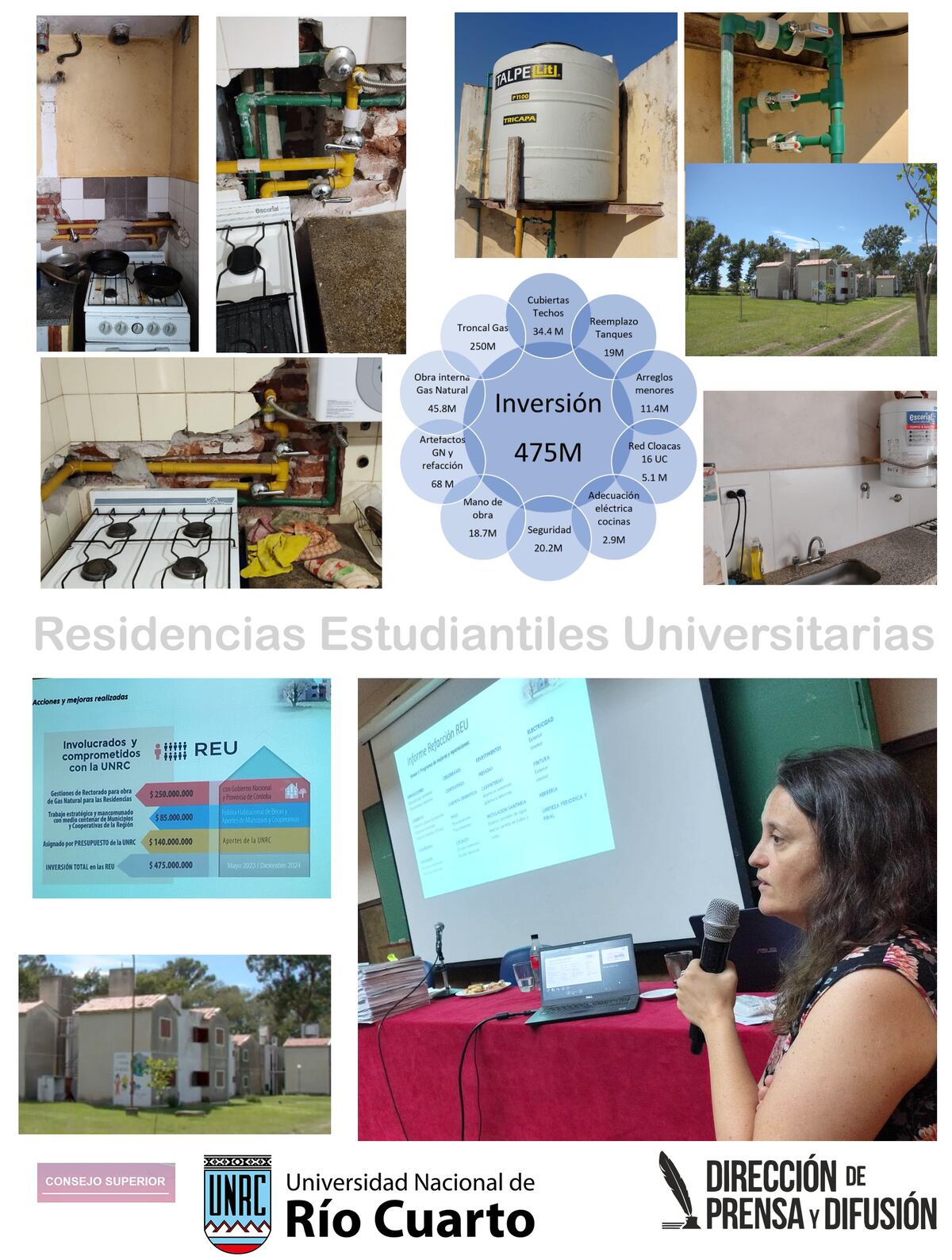 Residencias Universitarias. Trabajos de mejoras durante 2024 (Gentileza).