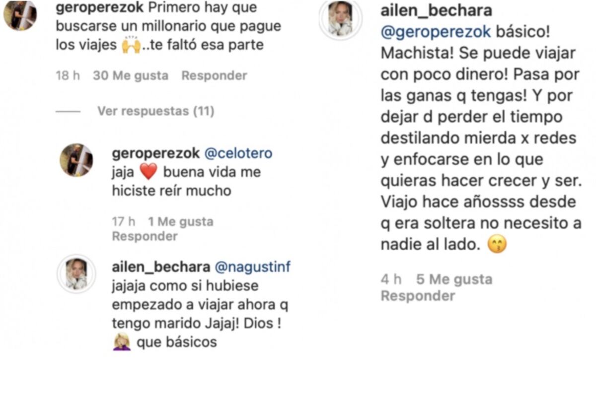 El posteo de Ailén Bechara. (Instagram)