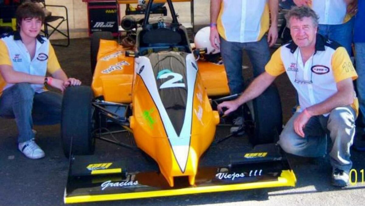 Gregorio Mandrini, mecánico cordobés que trabaja en la Fórmula 1. (Gentileza Racing Bull)
