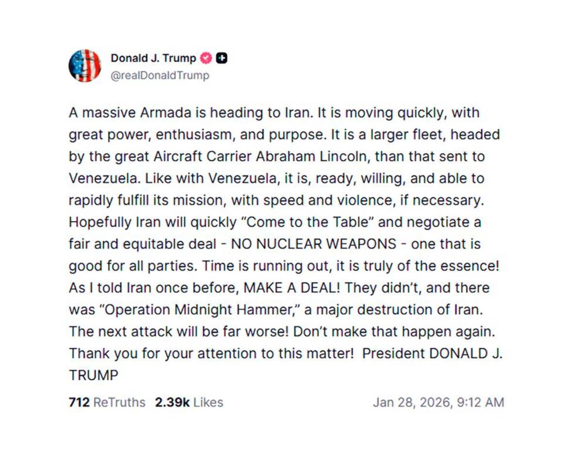 El mensaje de Trump.