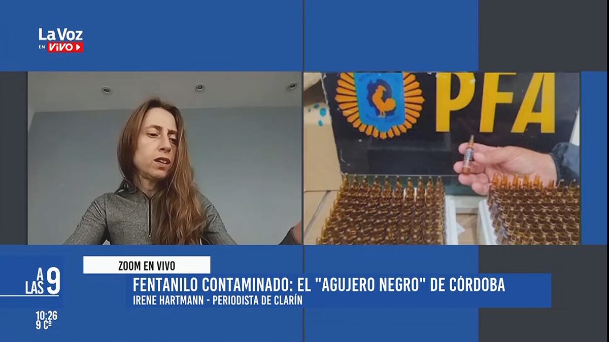 La Voz en Vivo. Irena Hartmann, periodista de Clarín, habla sobre el fentanilo contaminado en la mañana de La Voz. (Captura)