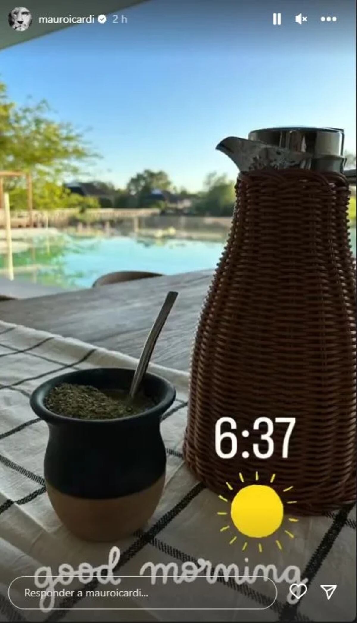 Las stories de Wanda y Maurio que dan cuenta de feliz convivencia. (Capturas)