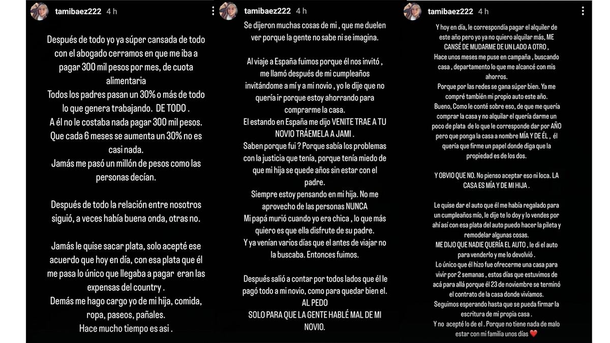 Tamara Báez contó su verdad. Parte 2. (Foto: captura de pantalla)