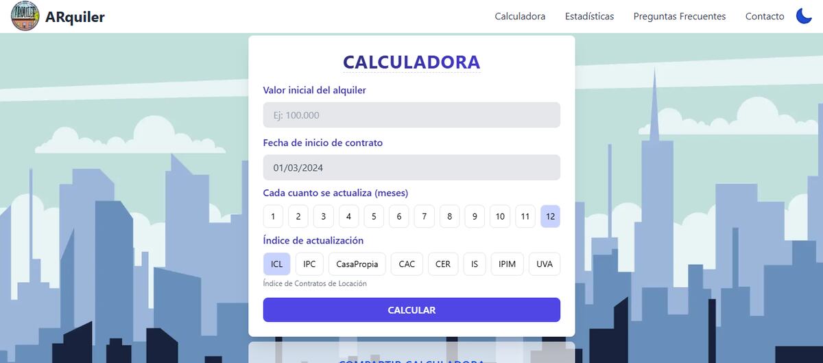 También ofrece un "cotizador de garantías" para calcular el valor de la garantía de alquiler necesaria para cada nuevo contrato.