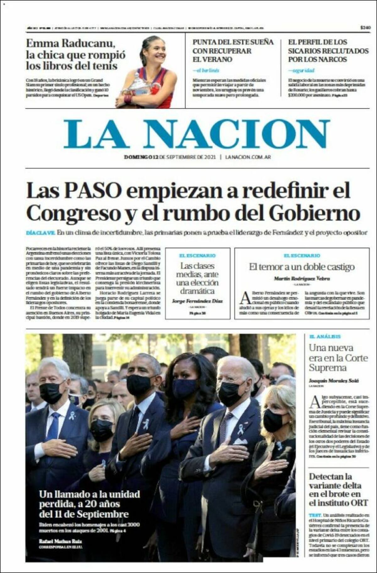 Tapas de los diarios de Argentina.