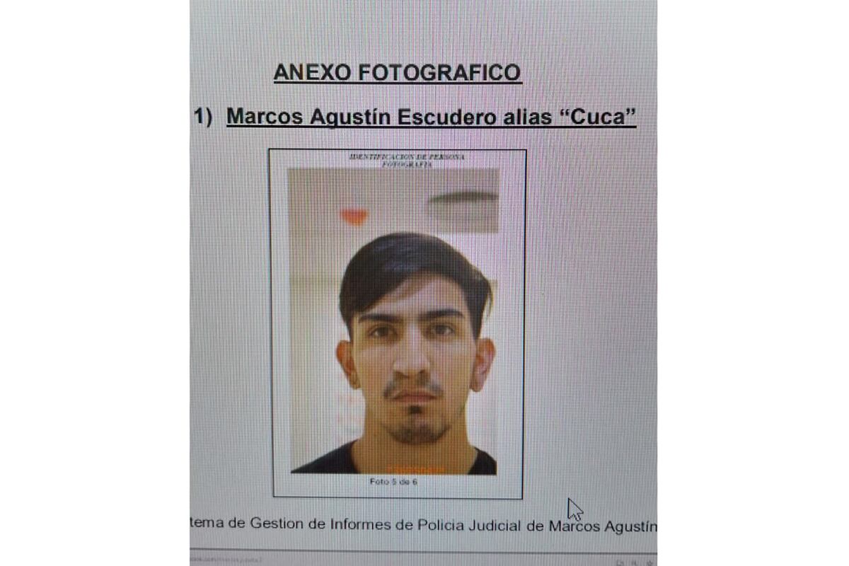 Detenido. Marcos "Cuca" Escudero, otro de los detenidos como integrante de "la banda de Valeria". (Archivo)