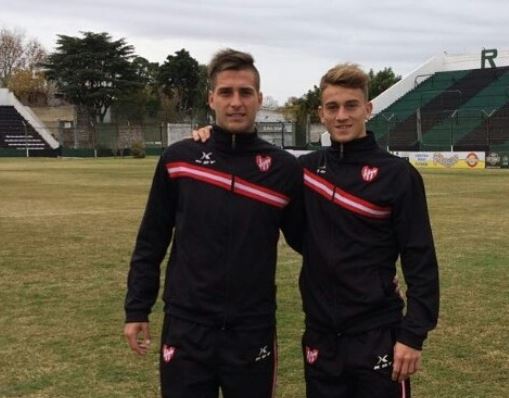 Diego Di Pietro en su etapa en Instituto, junto a Guido Mainero. Jugó dos partidos en Primera. (Gentileza Diego Di Pietro).