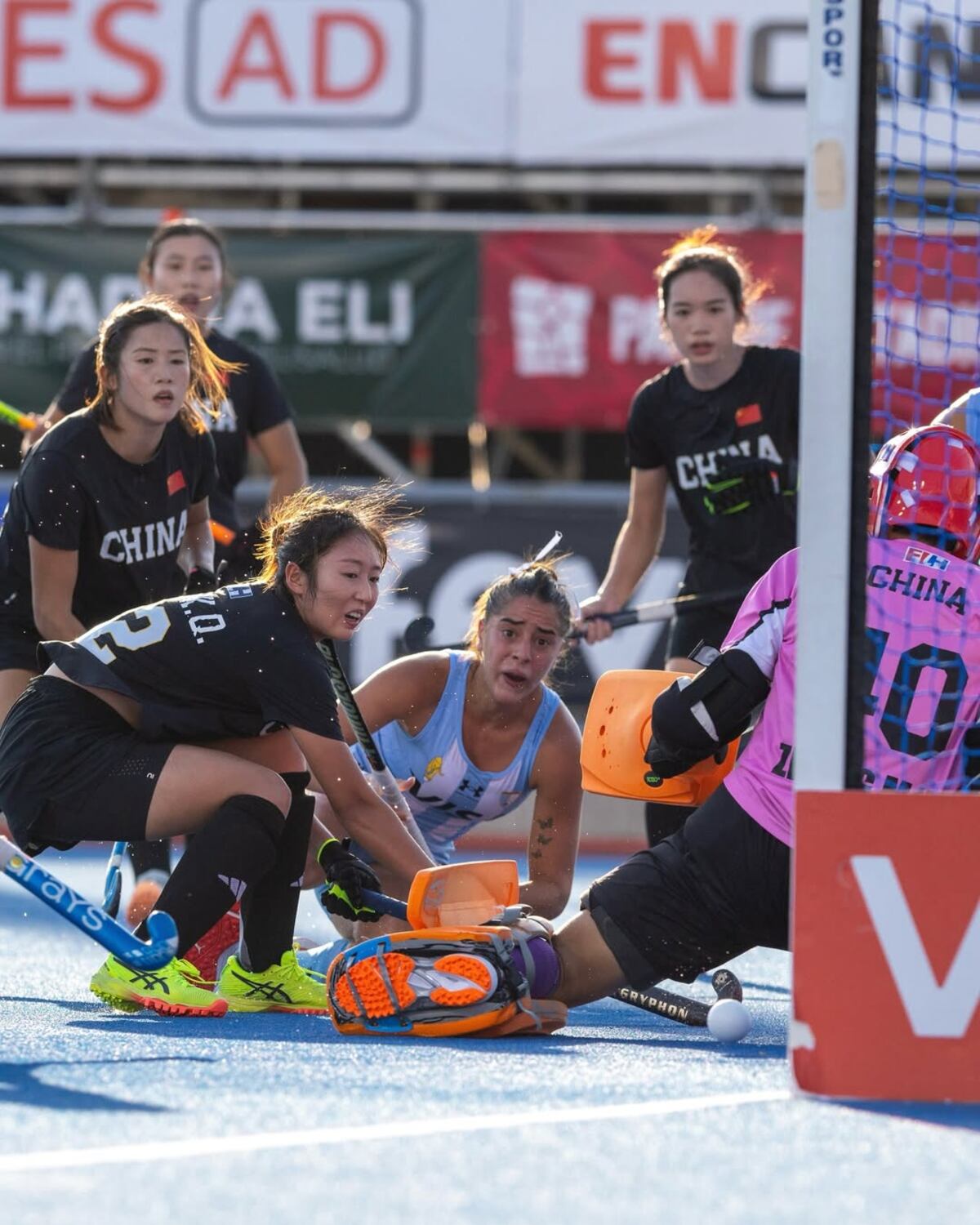 Las Leoncitas vencieron 3-0 a China este miércoles y se metieron en la final del Mundial Sub-21 de hockey femenino. (Crédito: Pauli Silva Vidal)