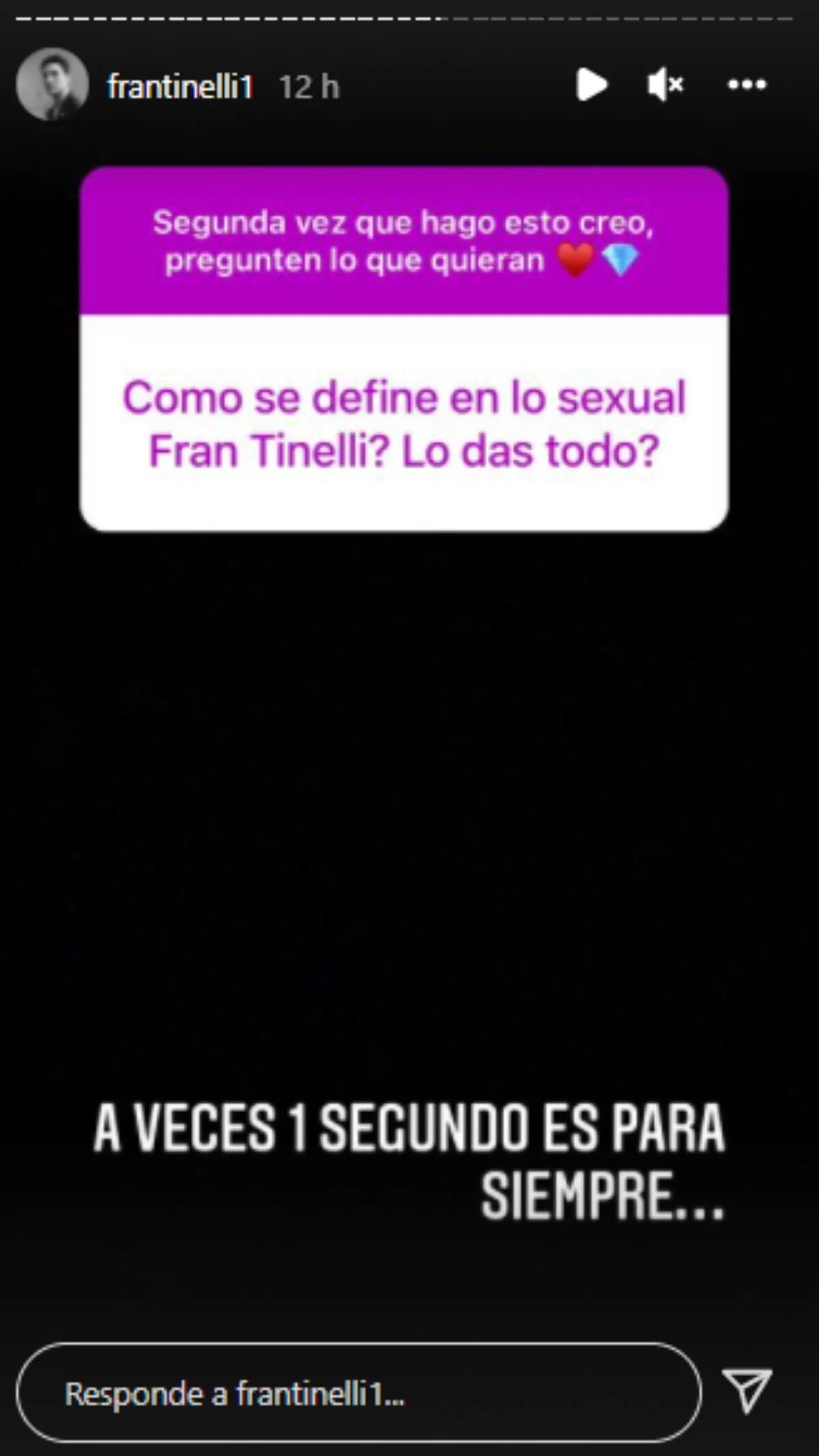 Las preguntas que Fran Tinelli respondió en Instagram.