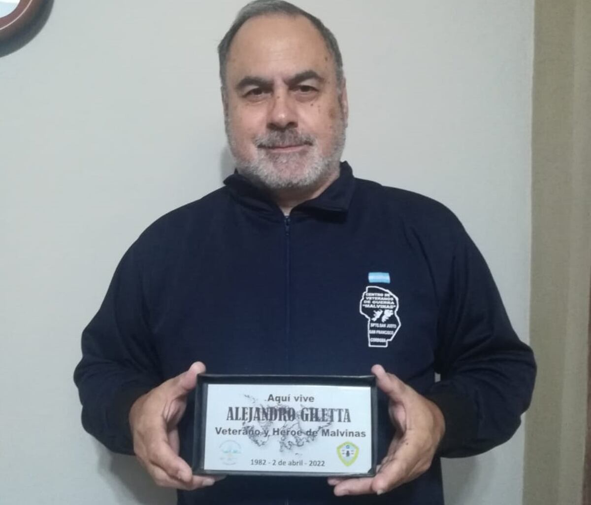 Alejandro Giletta, excombatiente de Malvinas de San Francisco.