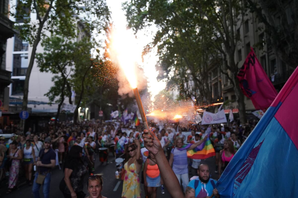 Marcha LGBT+ Antifascismo. En Caba, una multitud marchó hasta la Plaza de Mayo. (Clarín)