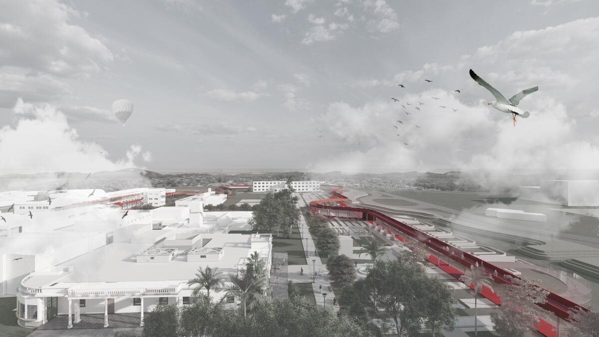 El proyecto de tesis es un masterplan para la zona de barrio Argüello, en el noroeste de la ciudad de Córdoba. Abarca la estación de trenes, el campus de la Universidad Blas Pascal y el club Atalaya (Renders UBP).