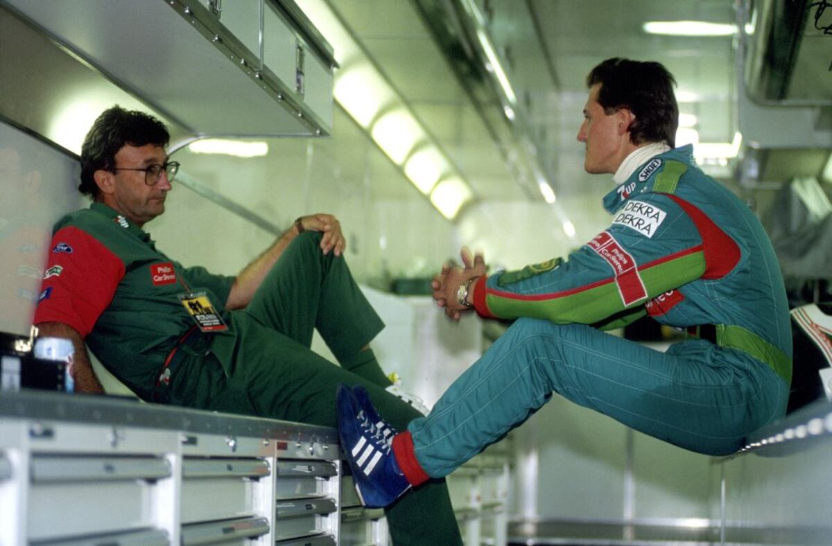 Eddie Jordan con Michael Schumacher.