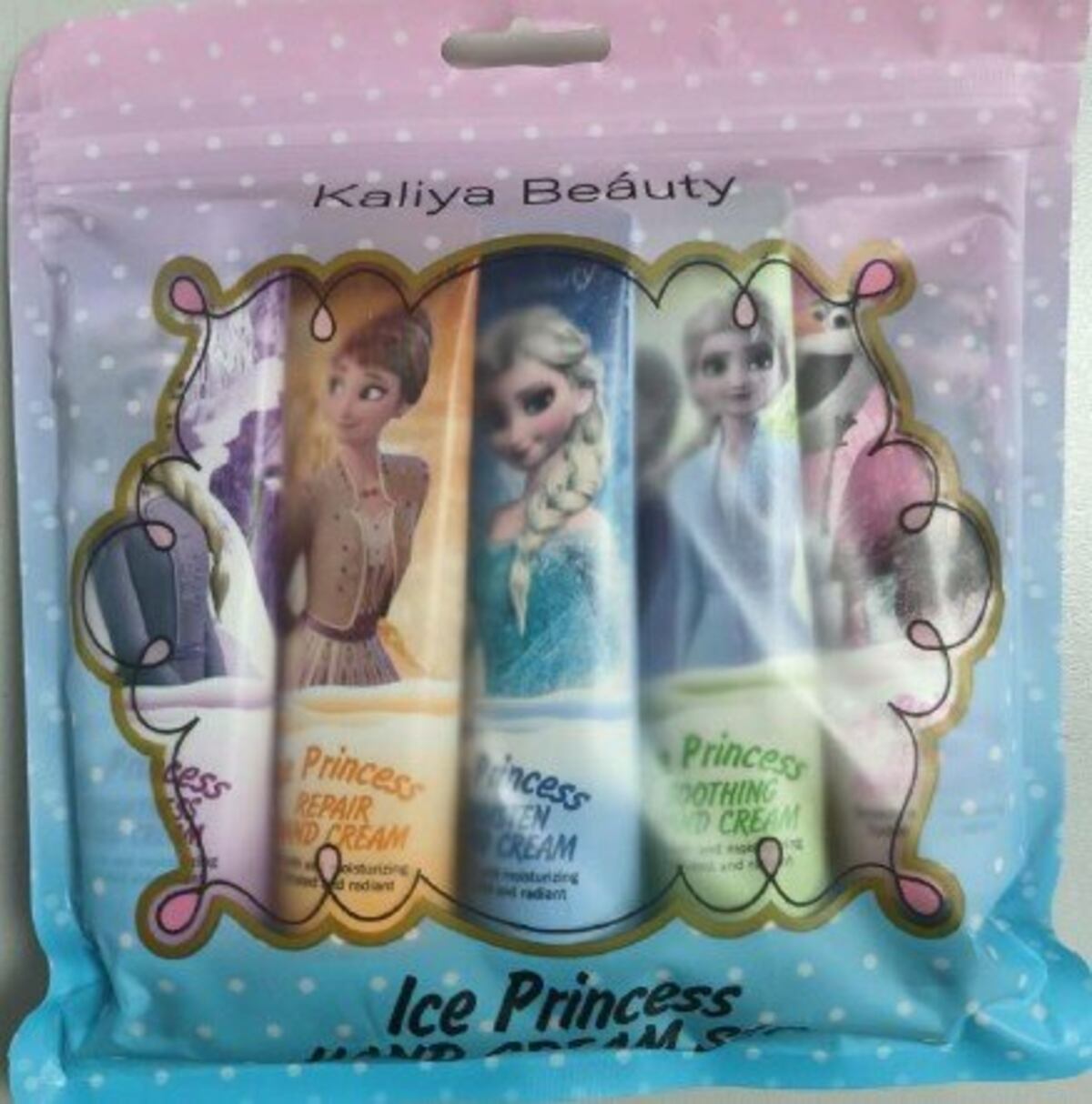 “Ice Princess Hand cream set”, de la marca Kaliya Beauty, prohibido por la Anmat. (Página 12)