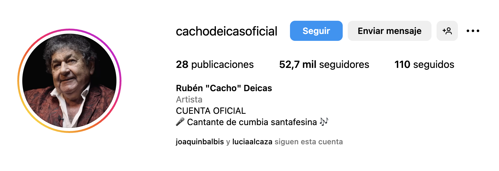 Foto: captura pantalla Instagram.