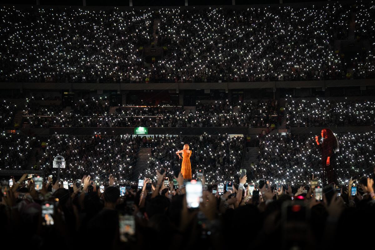 Taylor Swift, segunda noche en River. (Gentileza @irishsuarez)