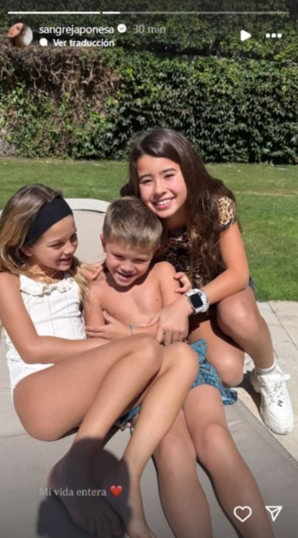 La tierna publicación de China Suárez. (Captura)