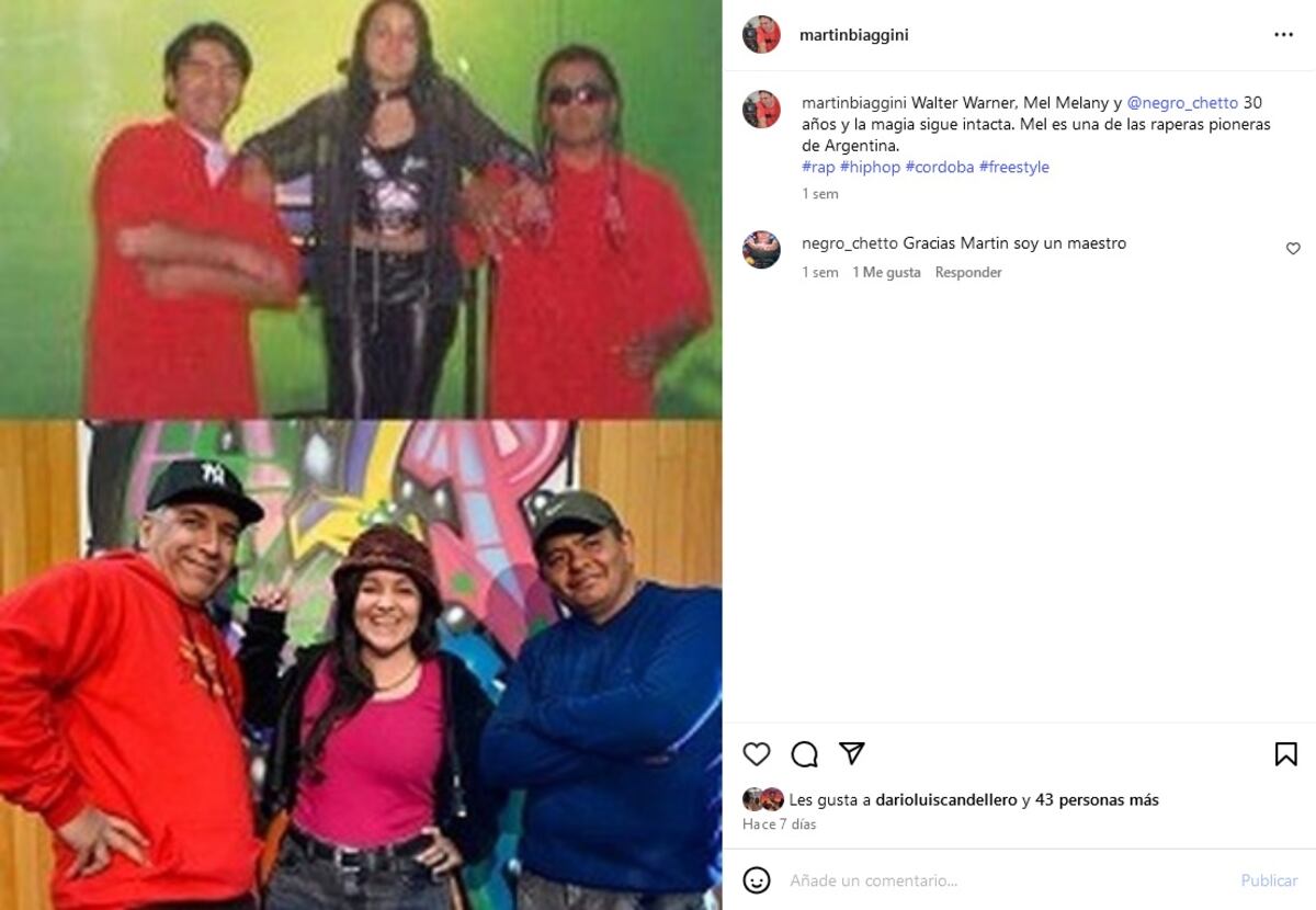 Antes y después. Los mismos protagonistas, 30 años de diferencia. (Instagram @martinbiaggini).
