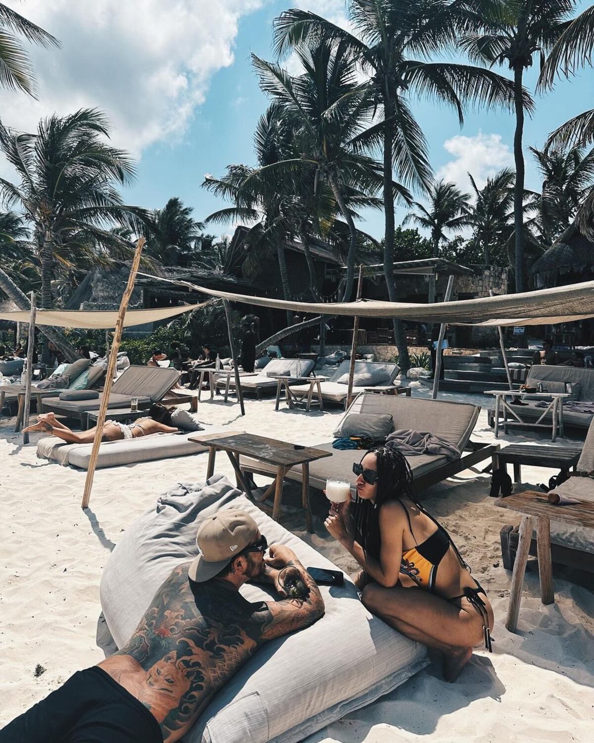 Fede Bal y Flor Díaz, acaramelados en el paraíso. (Instagram Fede Bal)