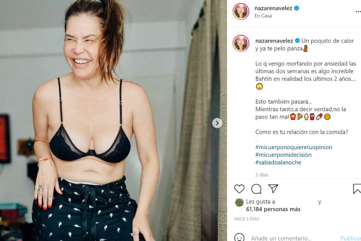 (Instagram Nazarena Vélez)