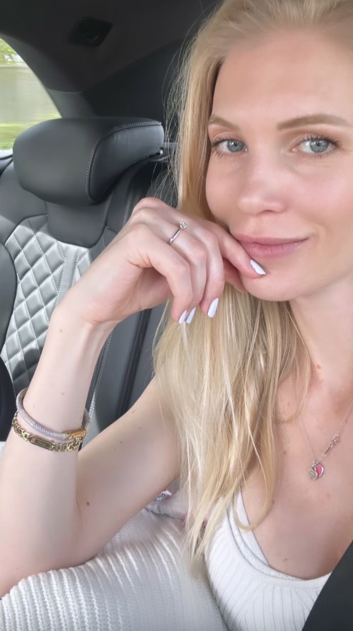 Daniela Christiansson, pensativa en sus historias de Instagram. (Foto: Captura de pantalla)