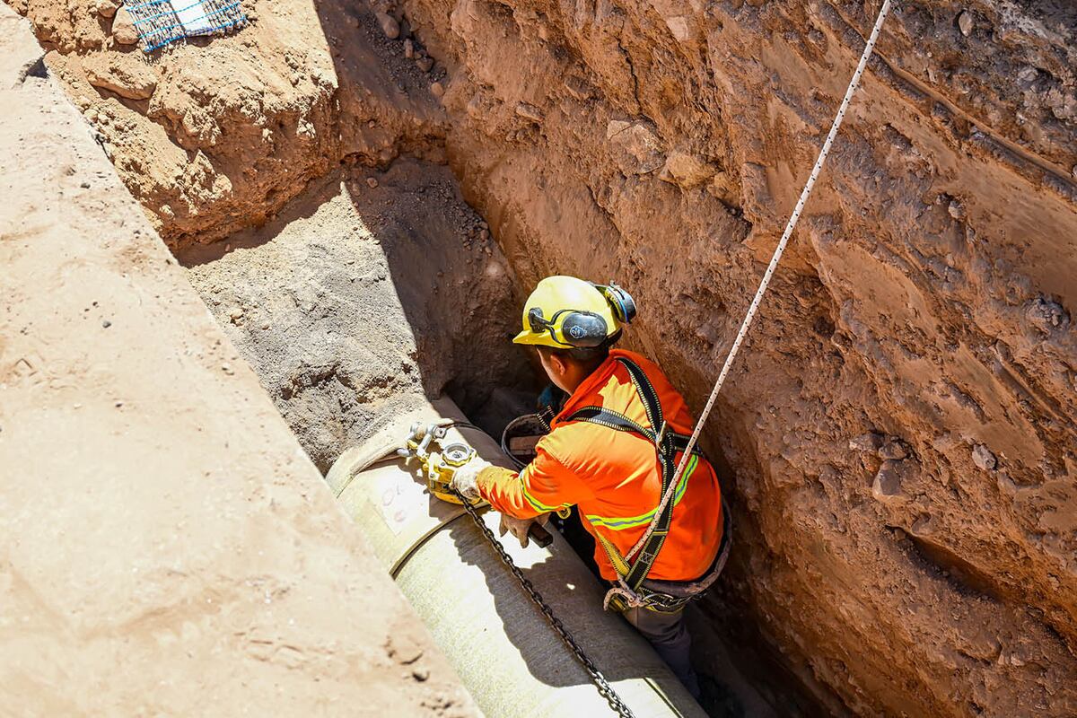 Obra de agua potable en Villa Carlos Paz.