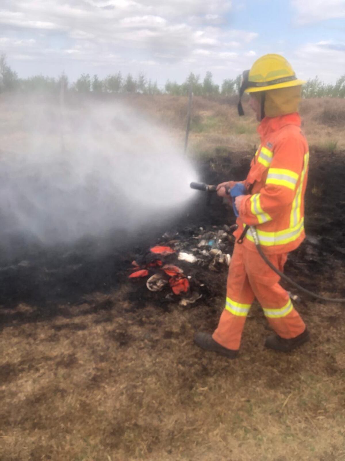 Detuvieron a un hombre que intentaba iniciar un incendio en Calamuchita. (Policía de Córdoba)