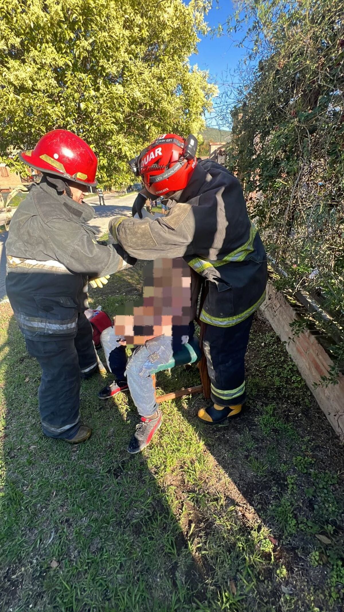 Explotó una casa en Villa Carlos Paz: un hombre fue herido con quemaduras. (Policía de Córdoba)