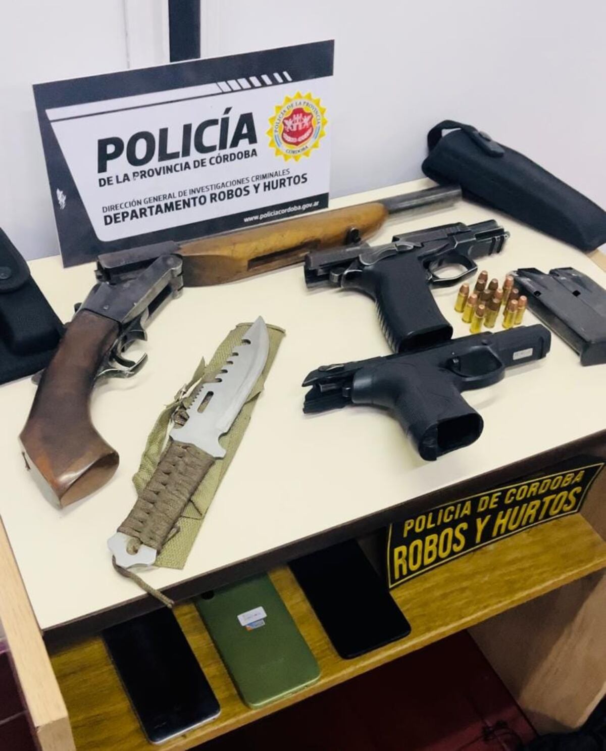 A los investigadores les llamó la atención el poder de fuego de los asaltantes. (Policía)