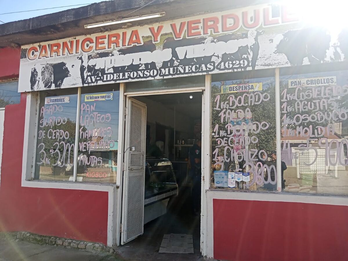 Robaron una carnicería, huyeron, chocaron, fueron detenidos. (Fotos Policía de Córdoba)