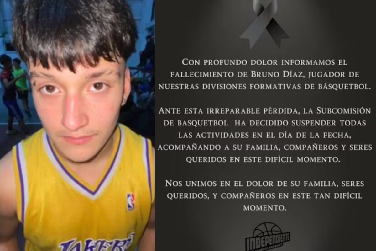 Neuquén: un joven basquetbolista falleció tras descompensarse mientras veía un partido. (Gentileza)