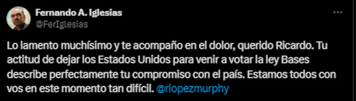 Los mensajes de condolencia por la triste perdida. Foto: captura.