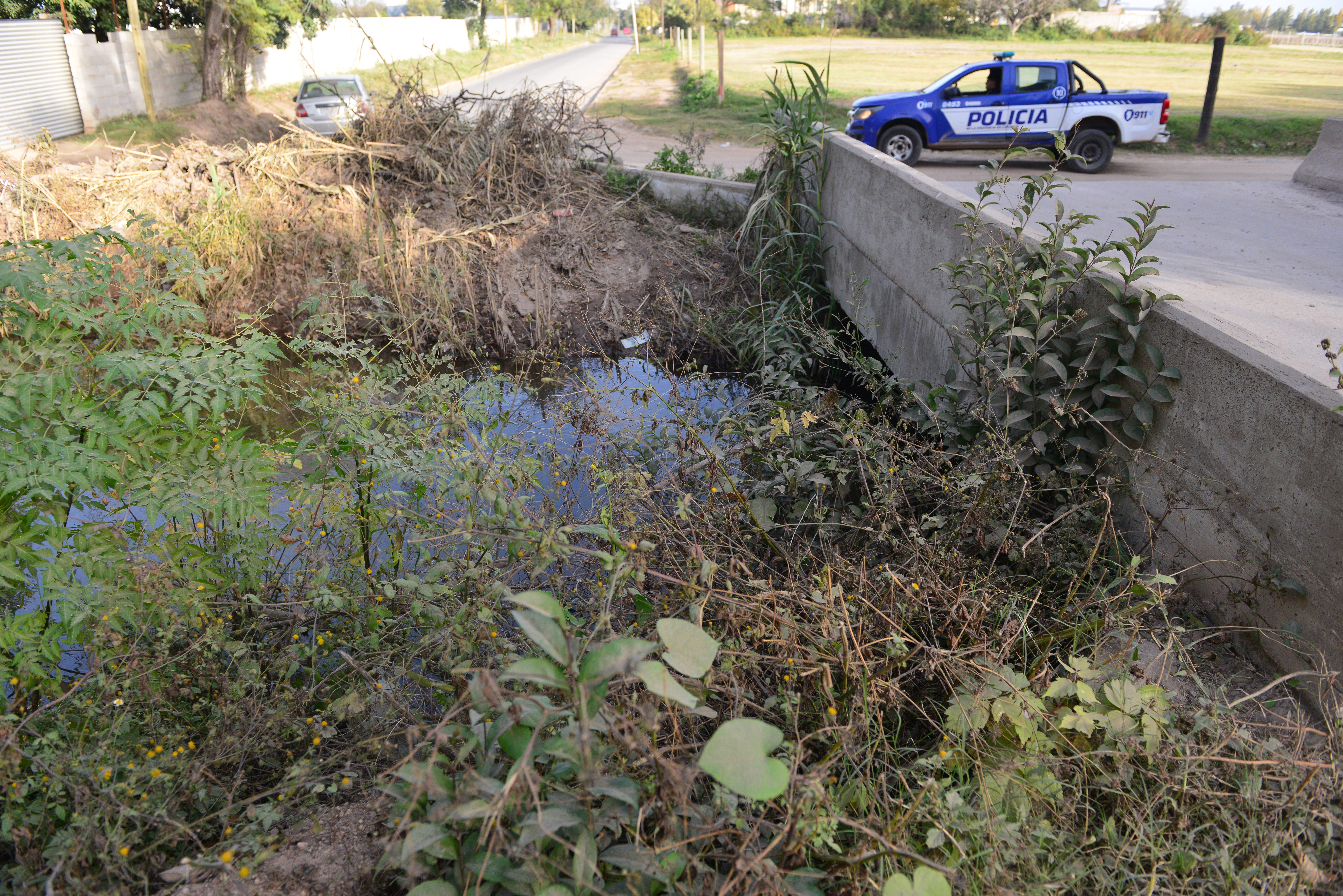 Barrio Los Cortaderos, en la zona cerca del Canal Maestro Norte, donde apareció el cuerpo de Axel Frías.