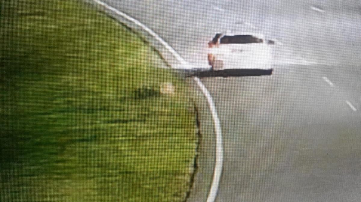 Así arrojaron a un policía de la Caminera desde un auto que se resistió a un control. Llevaba drioga. (Cámaras de seguridad)