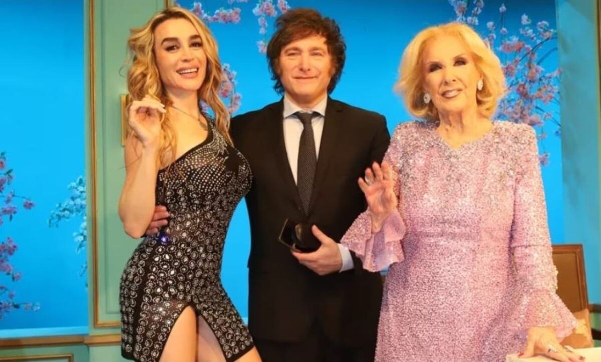 Javier Milei, Fátima Florez y Mirtha Legrand.