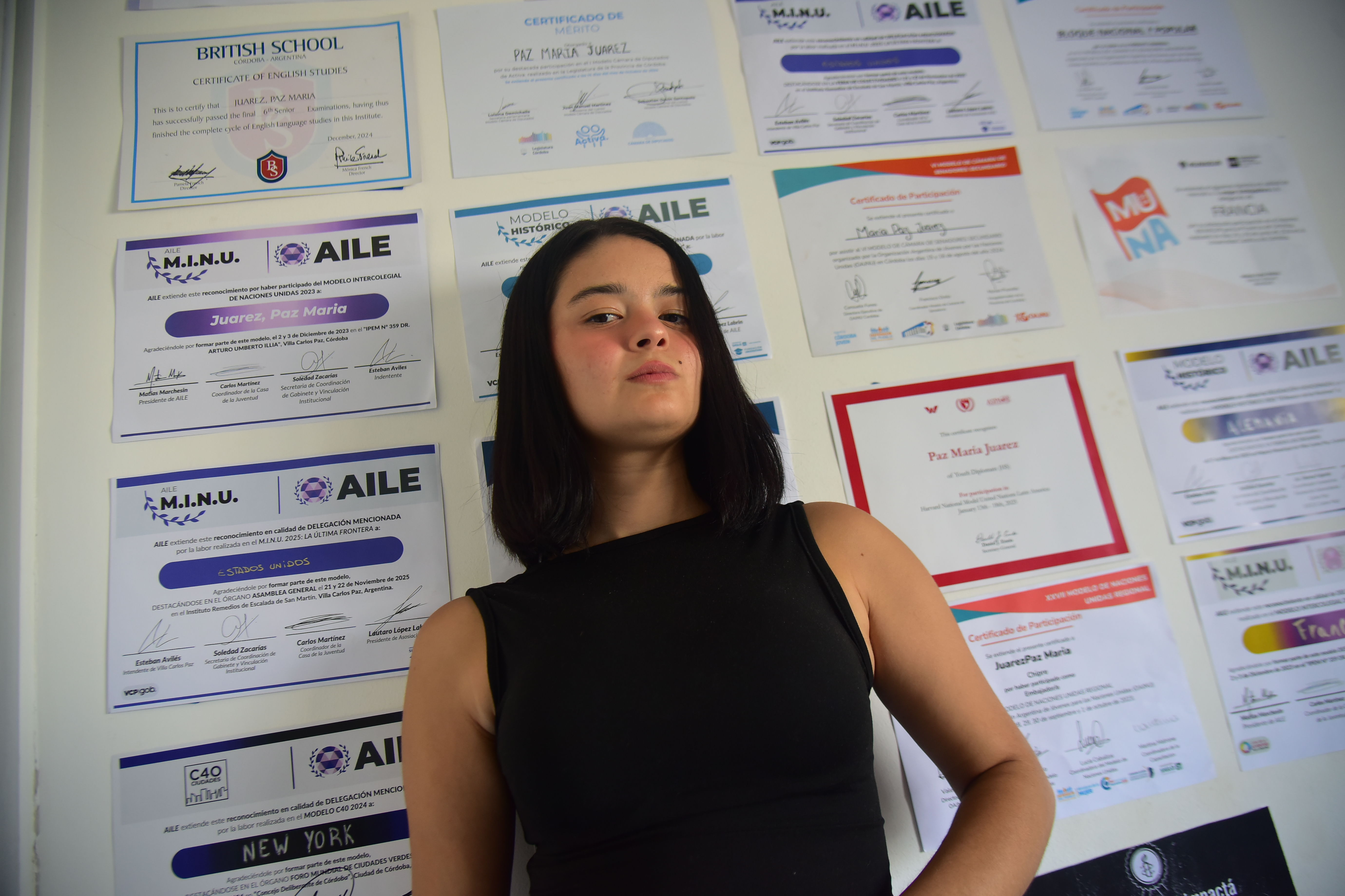 Paz Juárez es la creadora del "Programa Altavoz" un proyecto que busca formar a jóvenes de todo el país en oratoria y divulgación sobre temas de salud mental y sexual. (Javier Ferreyra / La Voz)