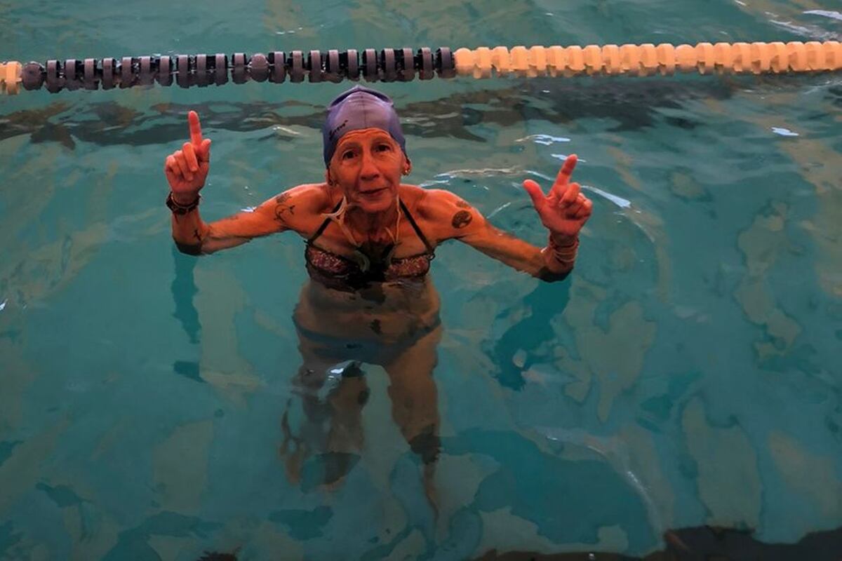Córdoba. María además de correr, también nada y va a clases de zumba. (Gentileza Alejandra Muñoz).