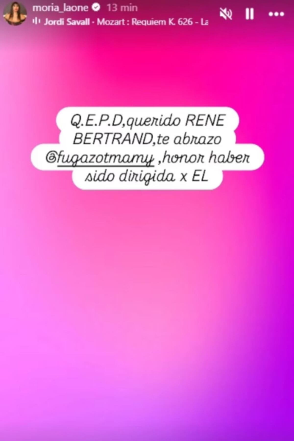 La despedida de los famosos a René Bertrand. (Captura)