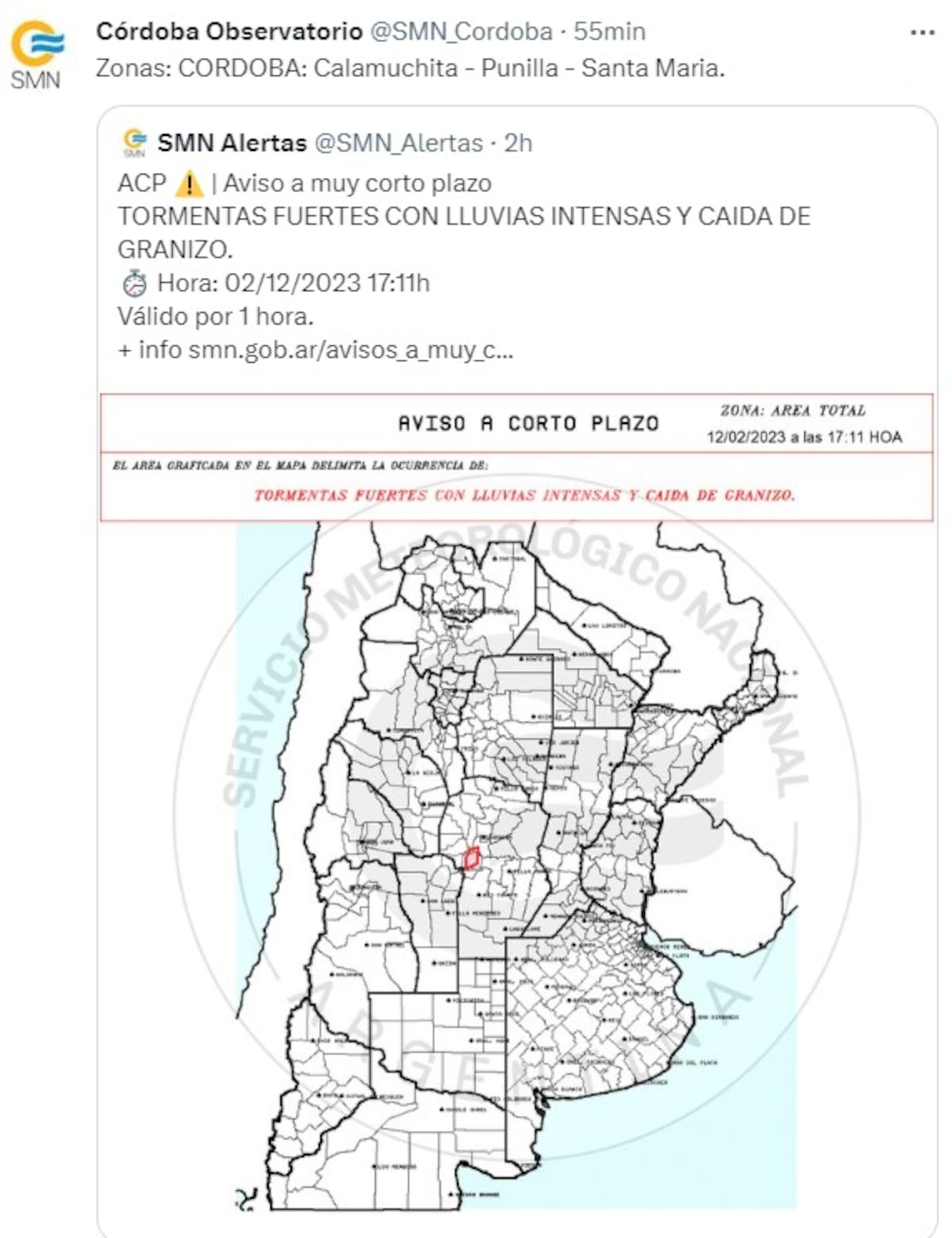 Calor infernal en Córdoba y aviso a corto plazo por tormentas fuertes.