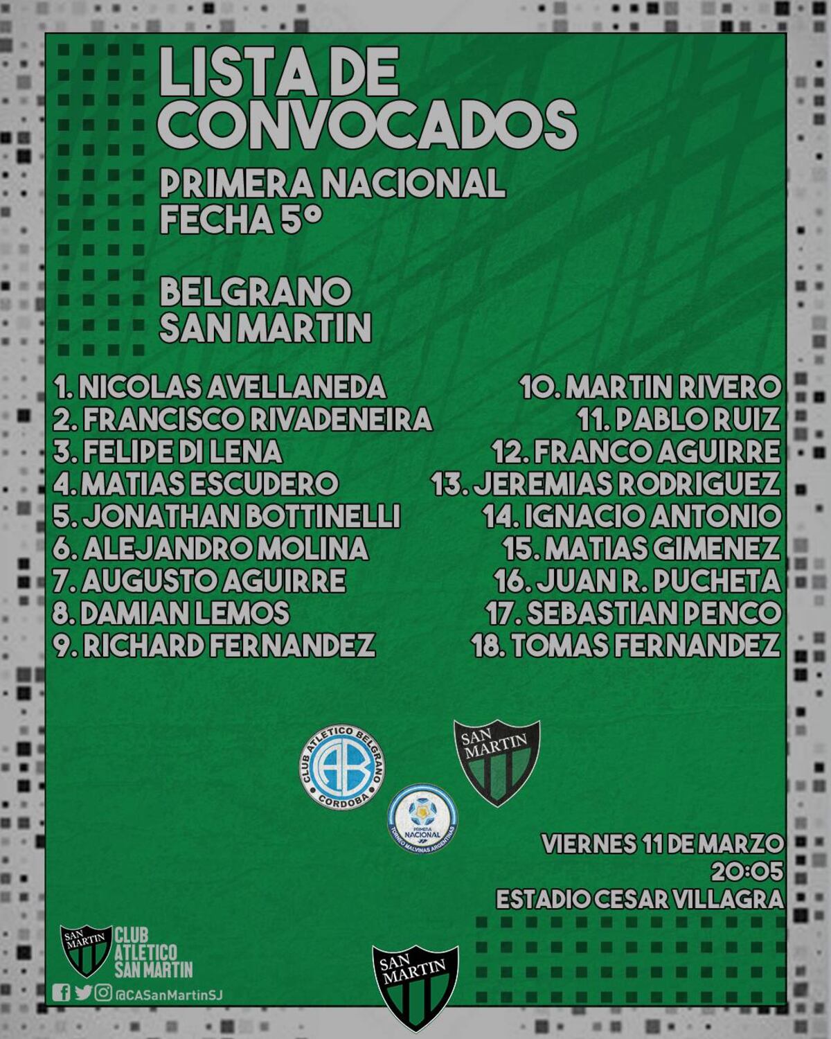 Citados de San Martín de San Juan