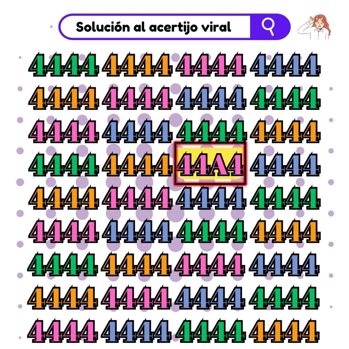 La solución del acertijo.