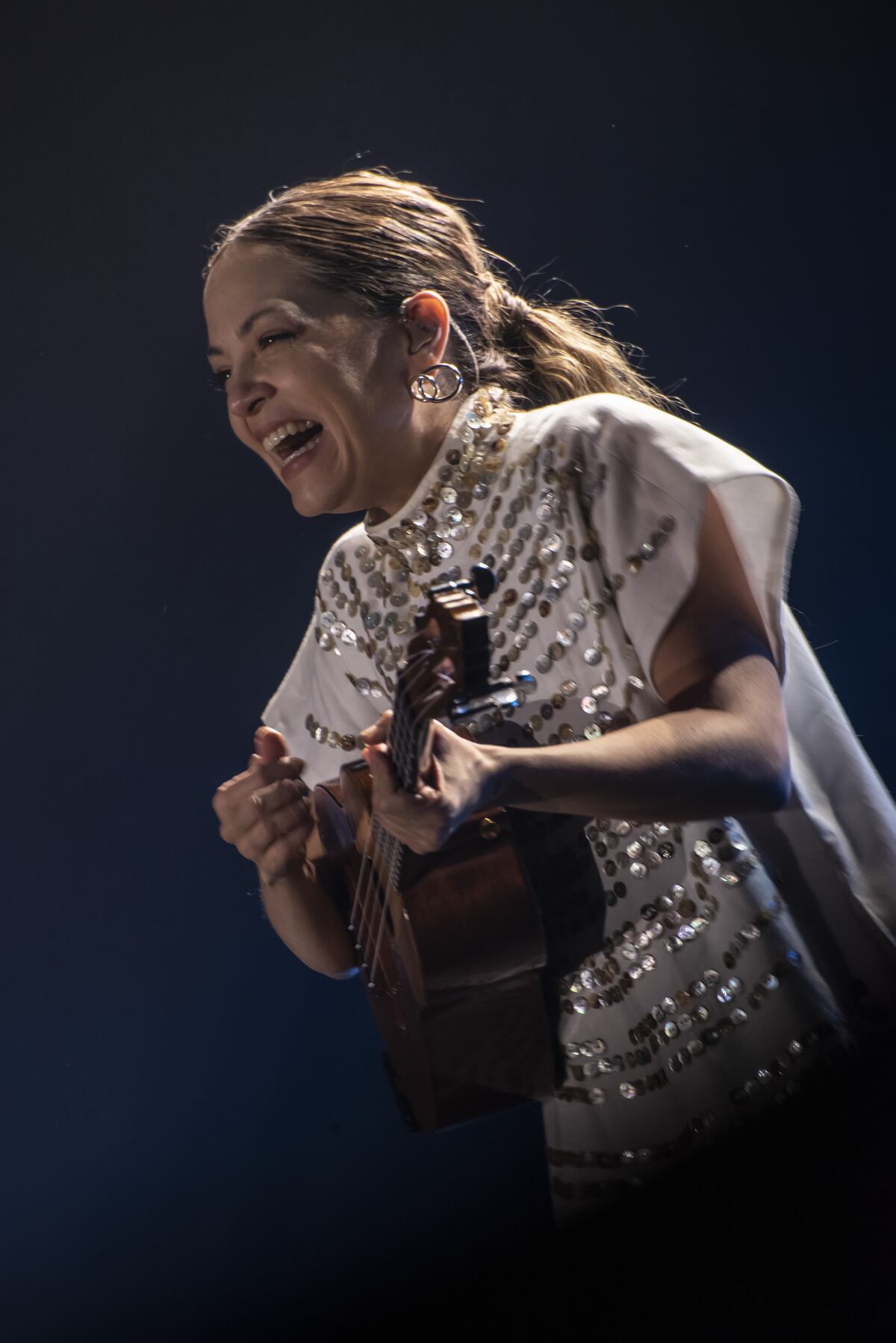 Natalia Lafourcade, radiante en Quality Arena. (Gentileza Quality Producciones/ Nico Defilippi)