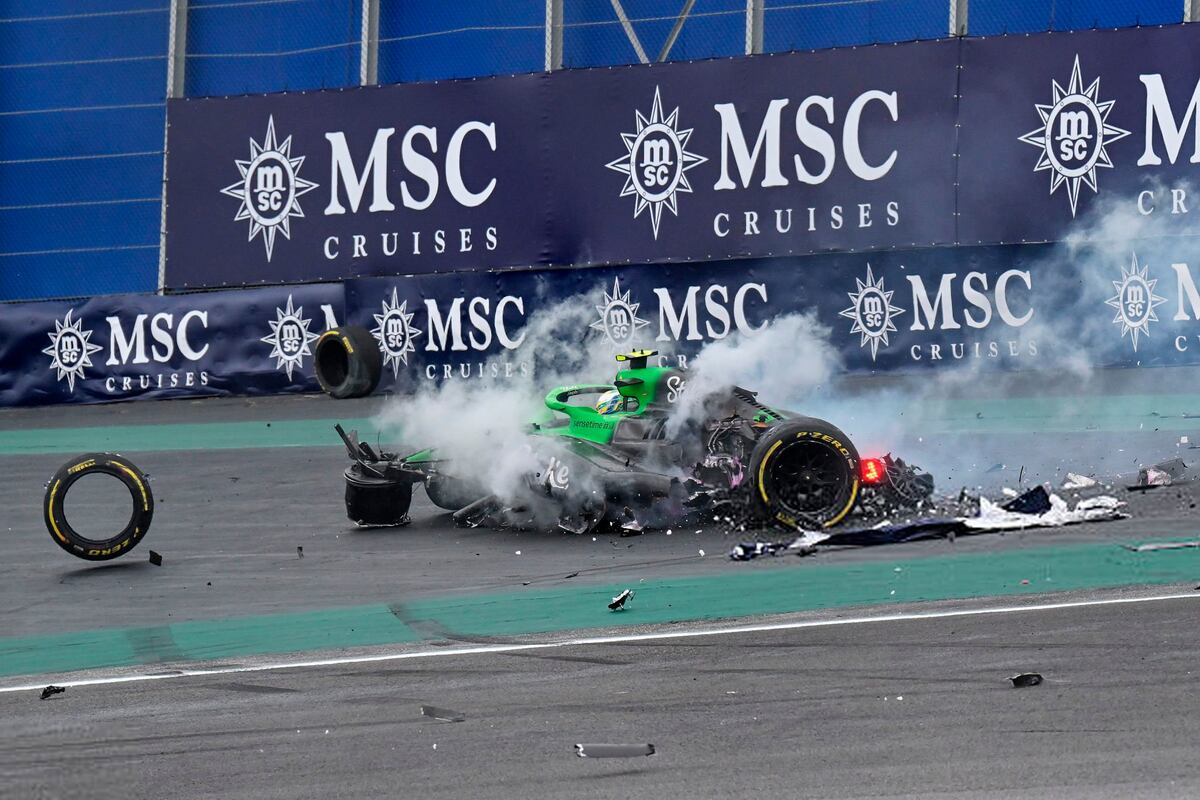 Impactante accidente de Bortoleto en GP de Brasil. ( Fórmula Directa / @FormulaDirecta)