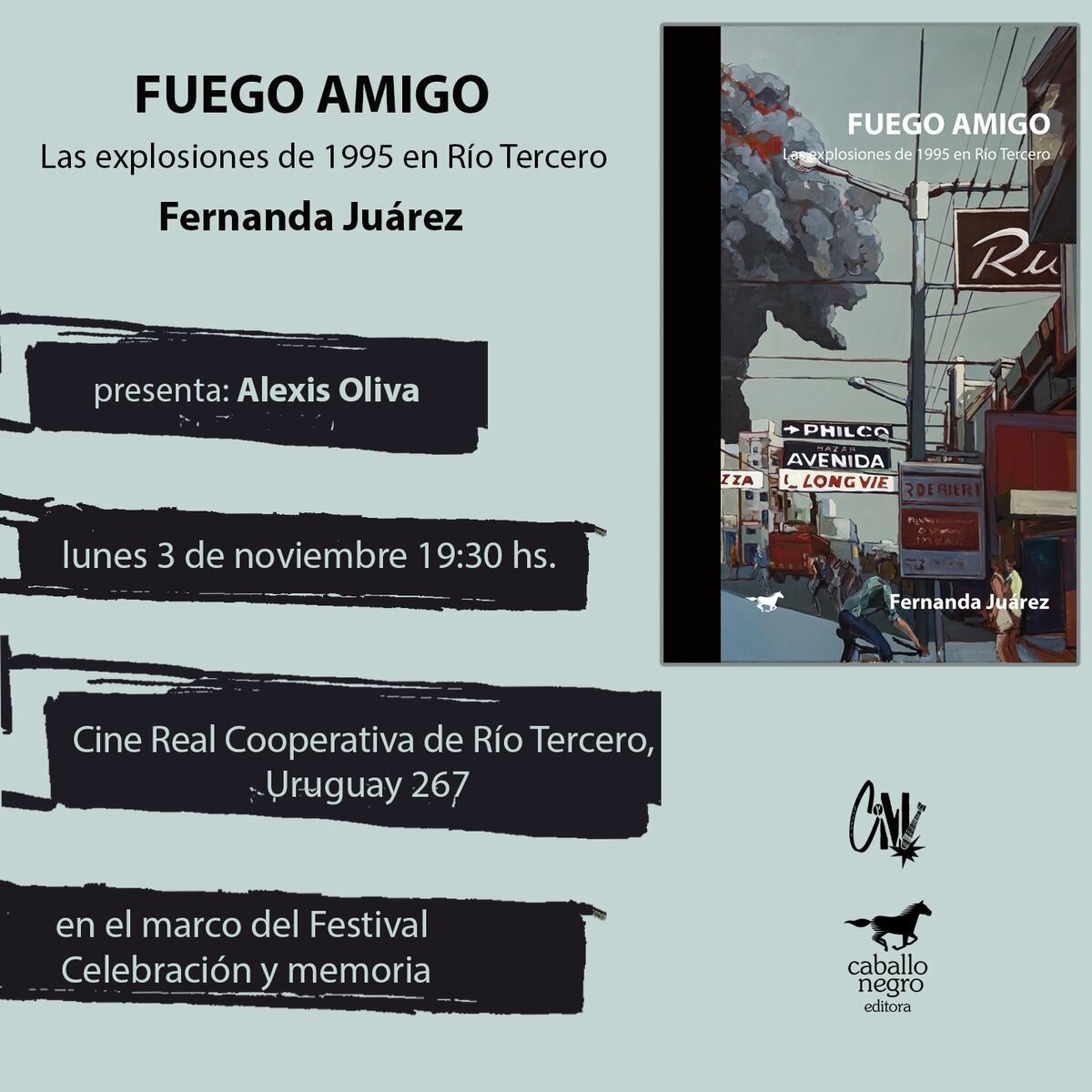 El libro "Fuego amigo" se presentará este lunes 3