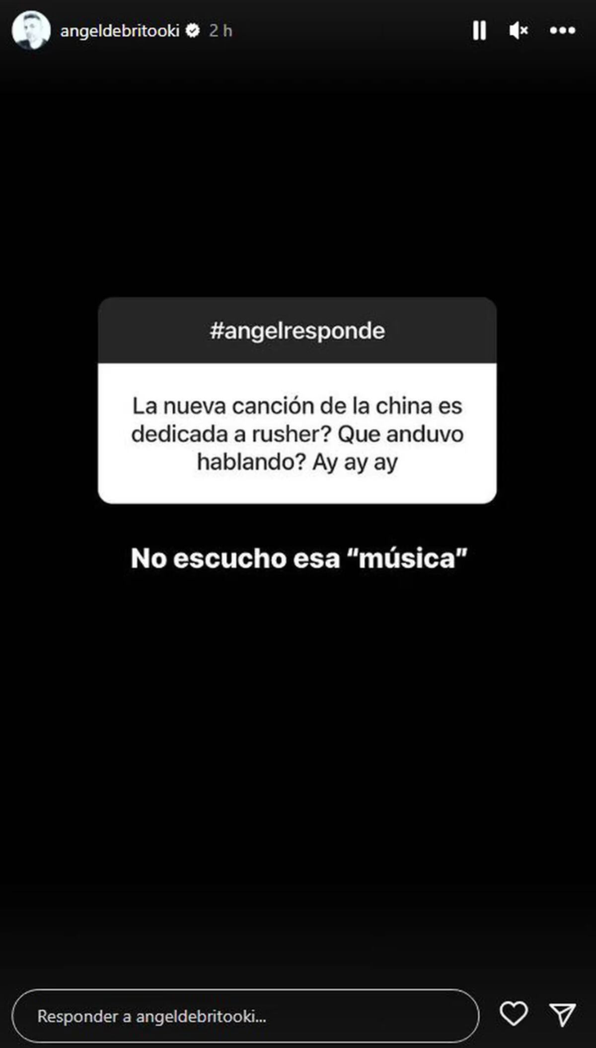 La punzante opinión de Ángel de Brito sobre la música de "la China" Suárez. (Foto: Captura de pantalla)