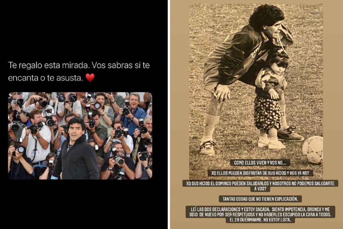 Historia de Instagram Gianinna Maradona. (Instagram)