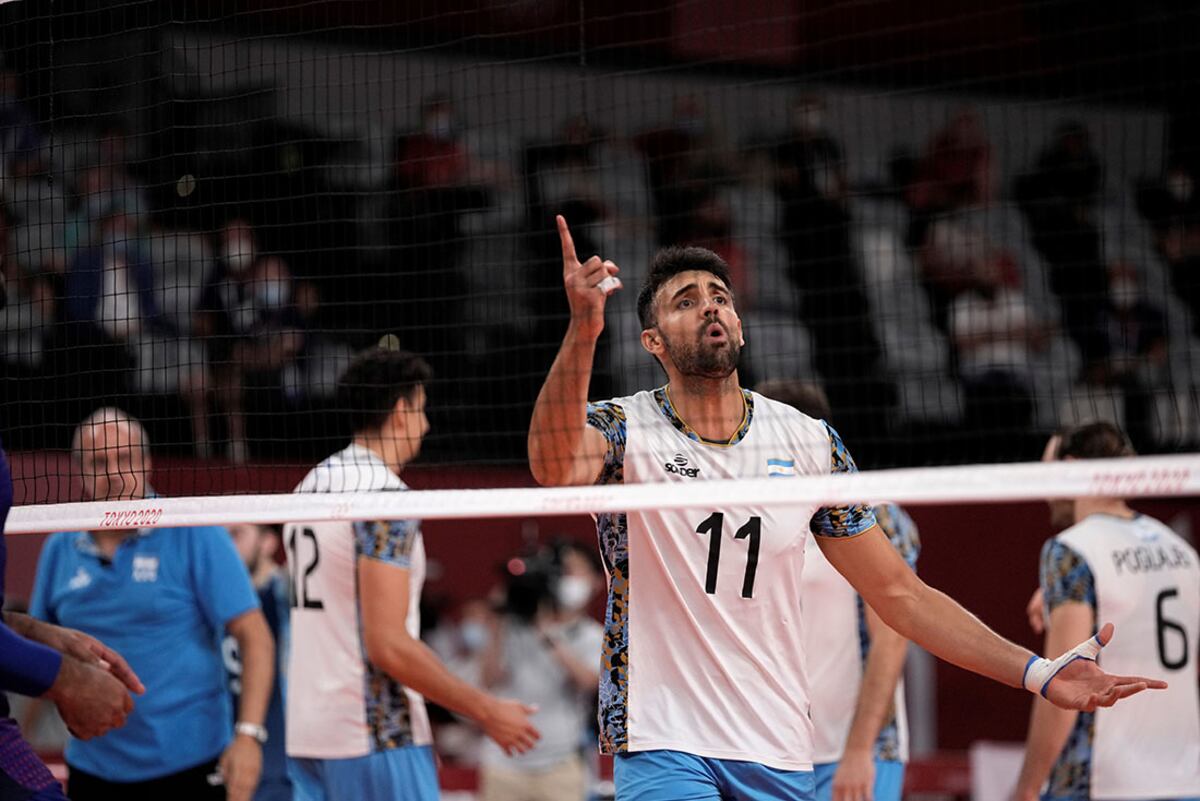 Sebastián Solé durante los Juegos Olímpicos de Tokio, donde se subió al podio con Argentina. (AP)