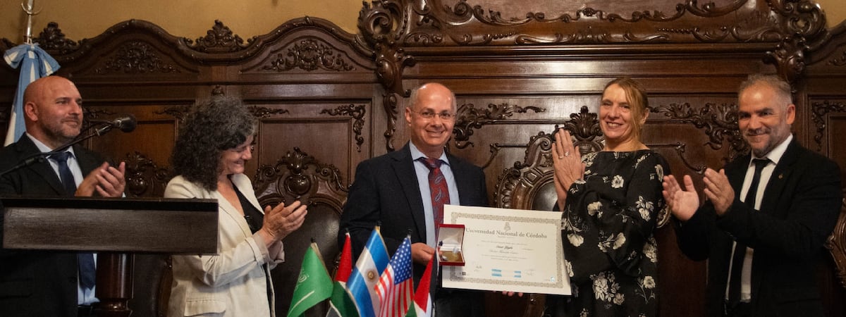 Omar M. Yaghi, distinguido por la UNC en febrero de 2024 con el título de Doctor Honoris Causa, recibió el Premio Nobel de Química 2025. (Prensa UNC)