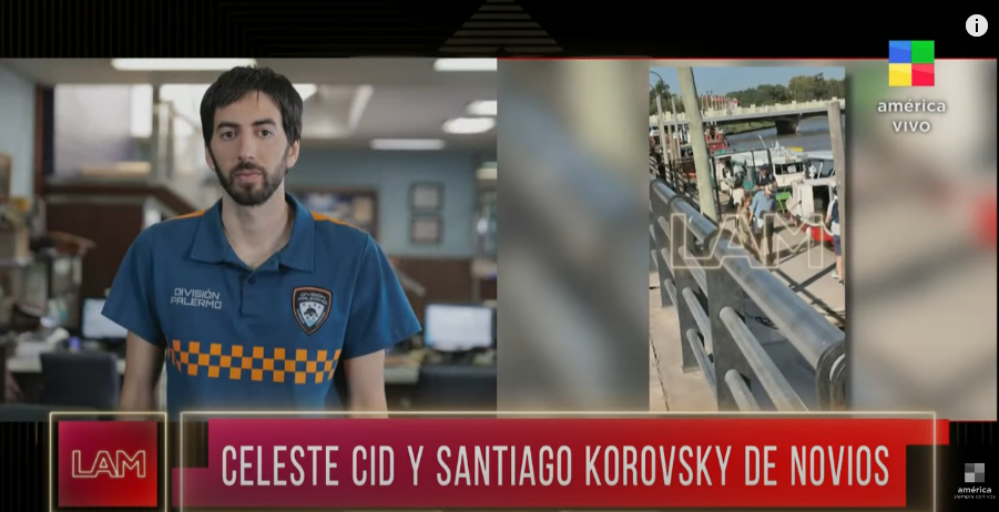 Celeste Cid y Santiago Korovsky bajo los rumores de estar en pareja. (Foto: captura Lam)